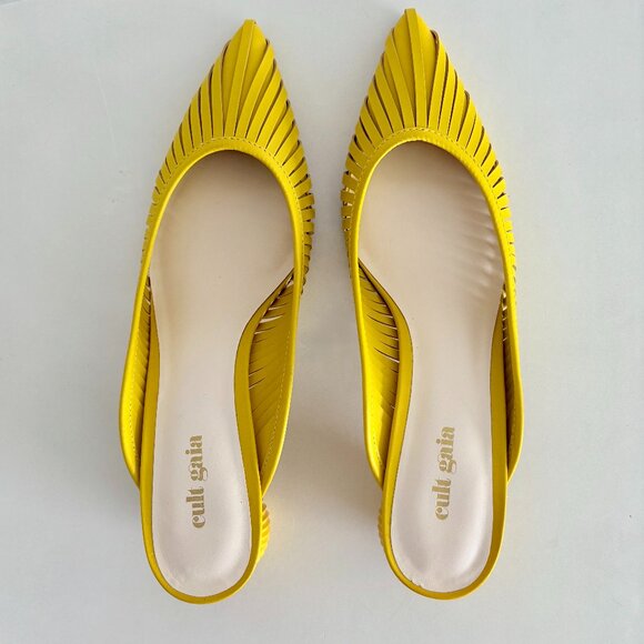 cult gaia Shoes - Cult Gaia Alia Orb Mule in Yellow – Size 39.5 🌞💛
